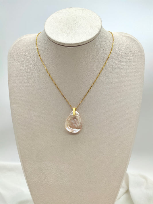 CHAMPAGNE COLOUR KESHI PEARL PENDANT