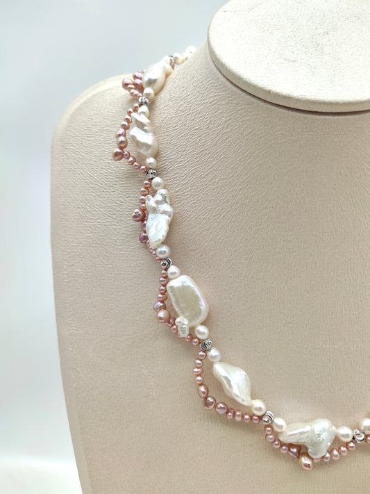 LACE KESHI PEARL NECKLACE
