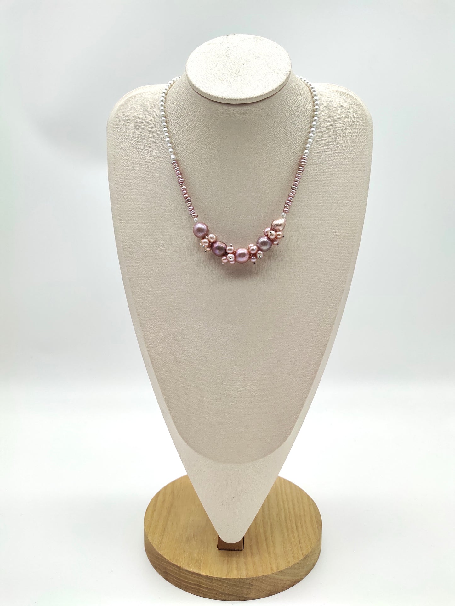 PINK BLOOMING FLOWER PEARL NECKLACE