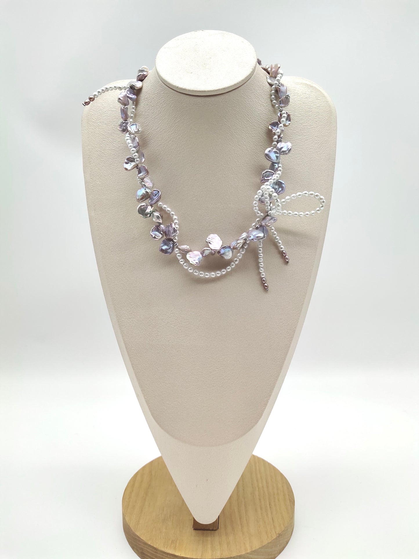 NATURAL KESHI PEARL TWIST NECKLACE