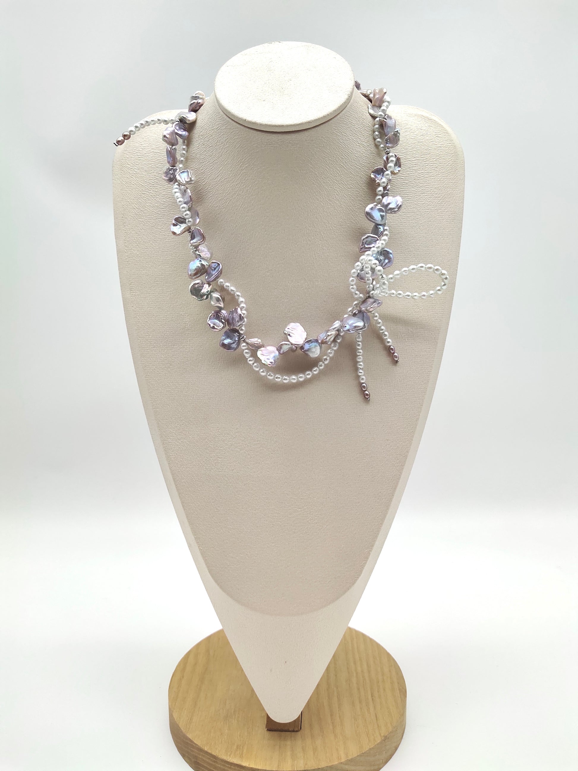 NATURAL KESHI PEARL TWIST NECKLACE