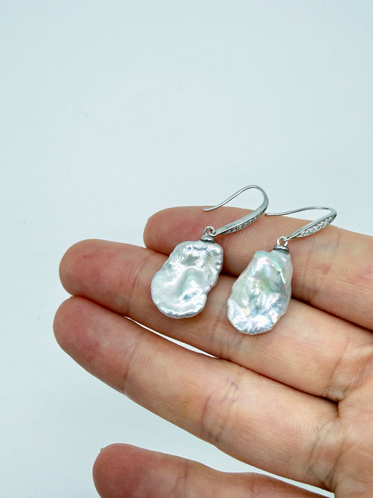 PETAL KESHI PEARL EARRINGS