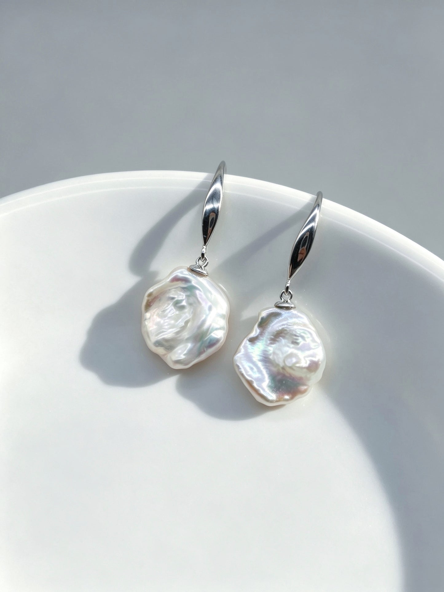 PETAL KESHI PEARL EARRINGS