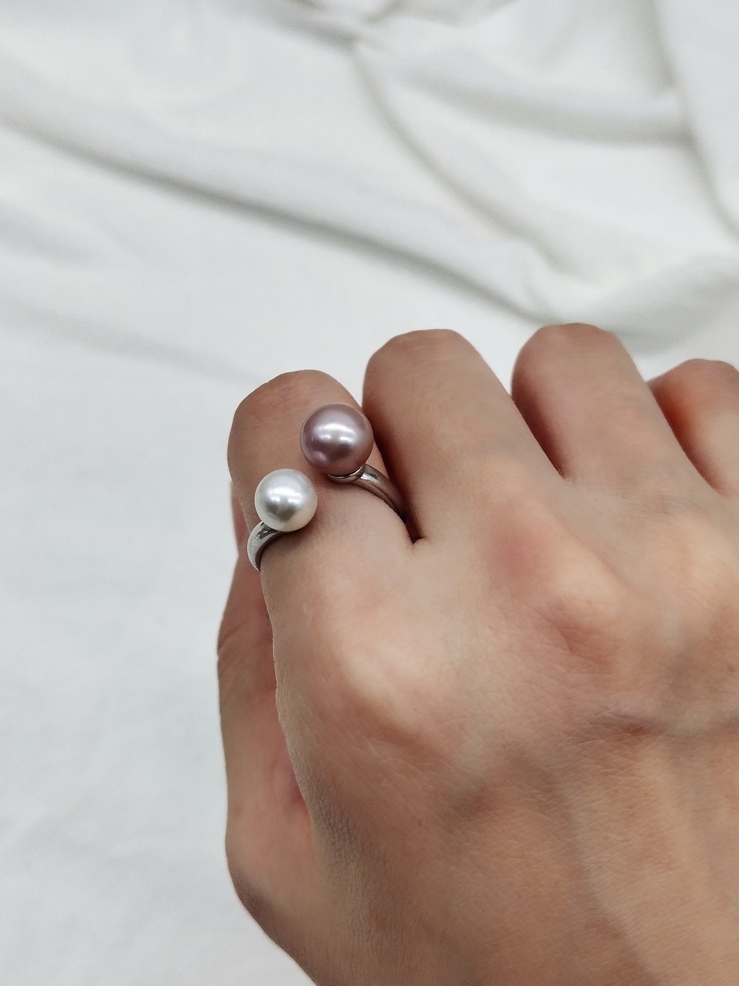 double pearls ring