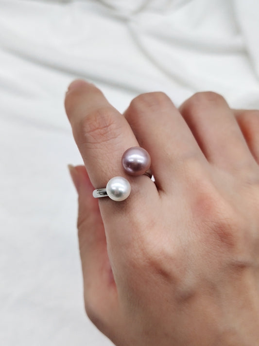 double pearls ring