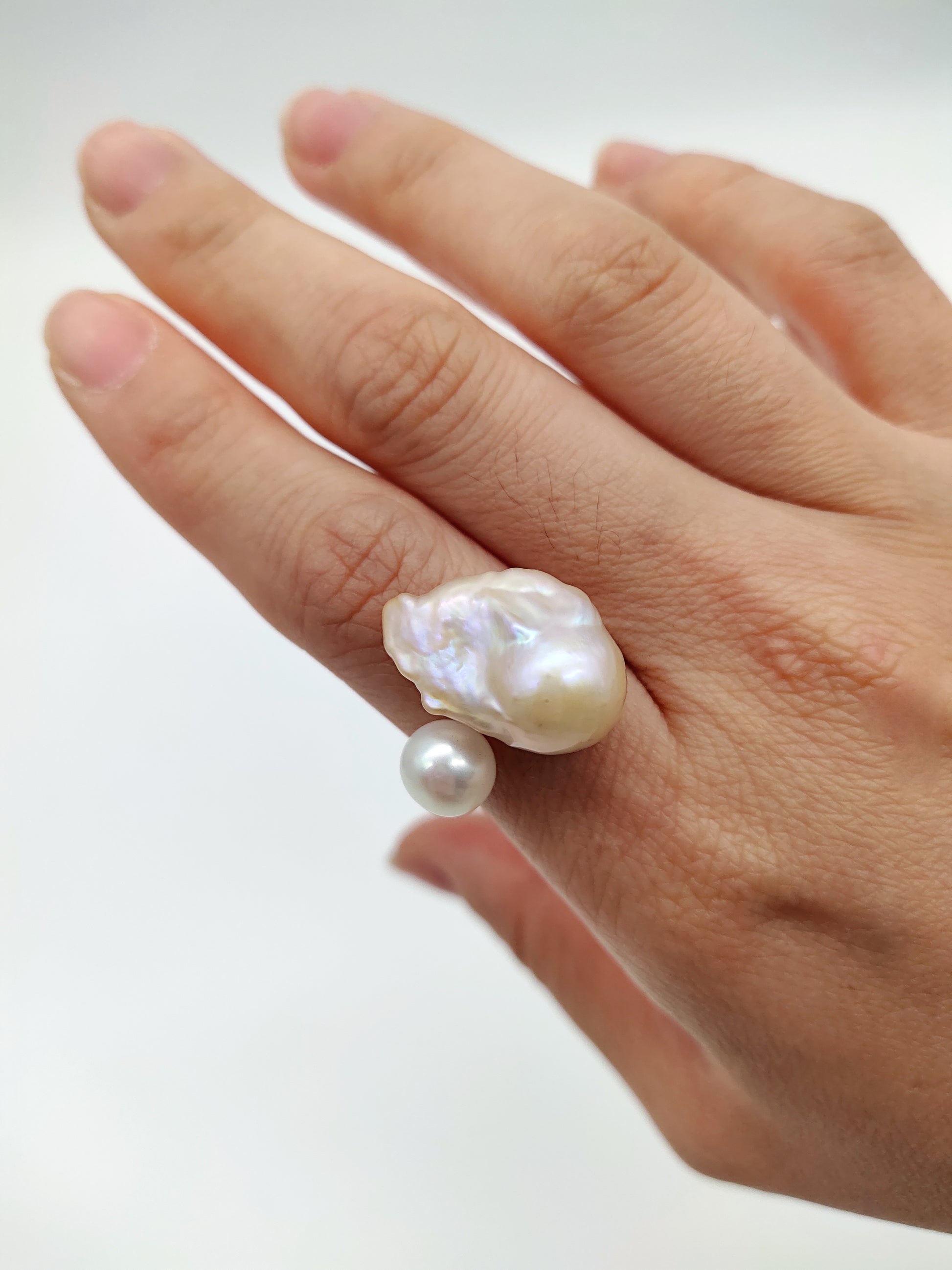 double pearl ring