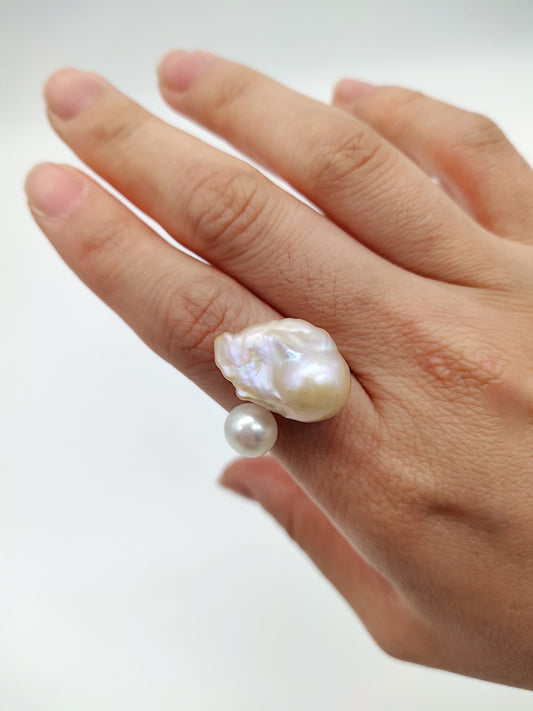 double pearl ring