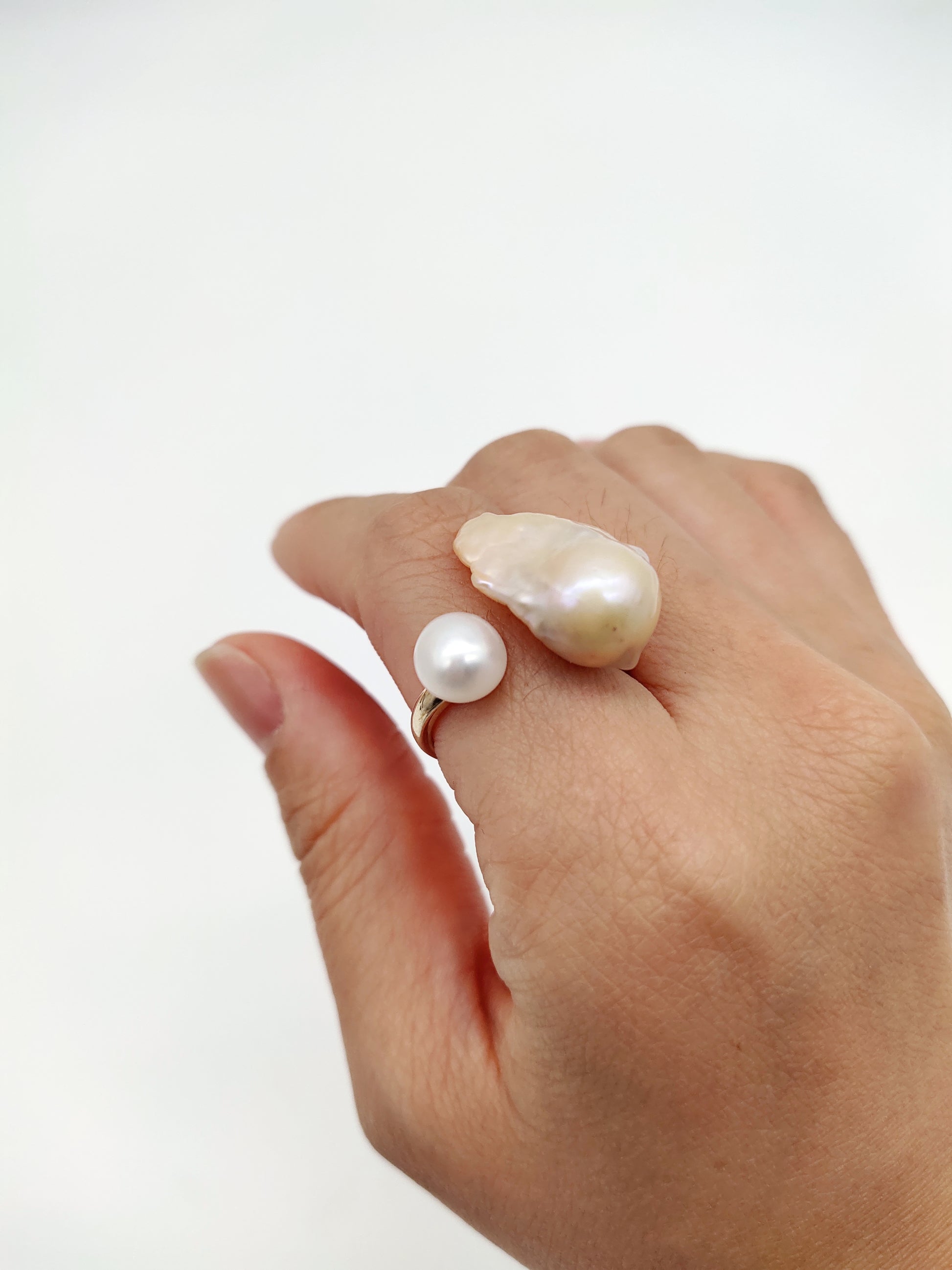 double pearl ring