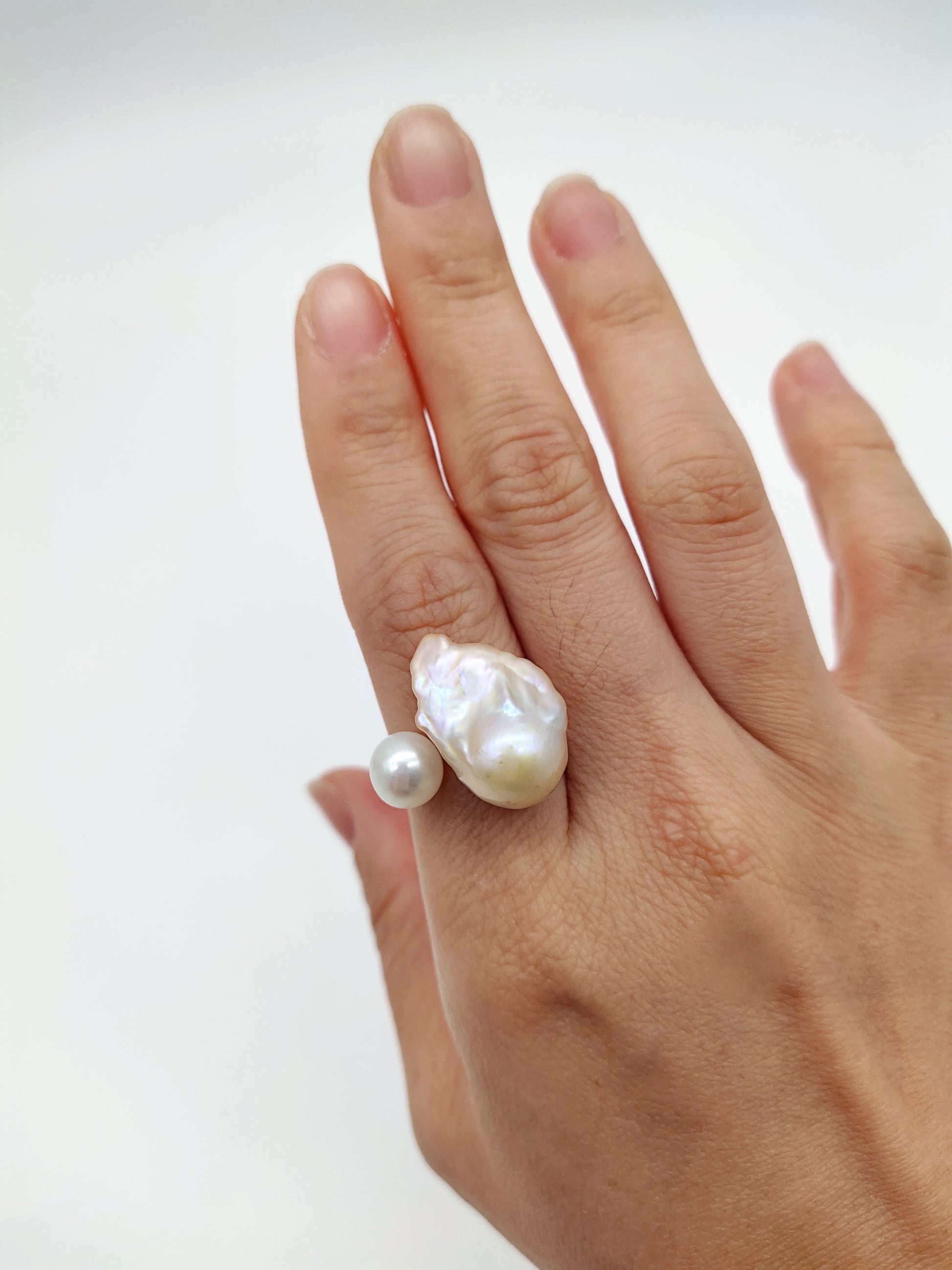 double pearl ring