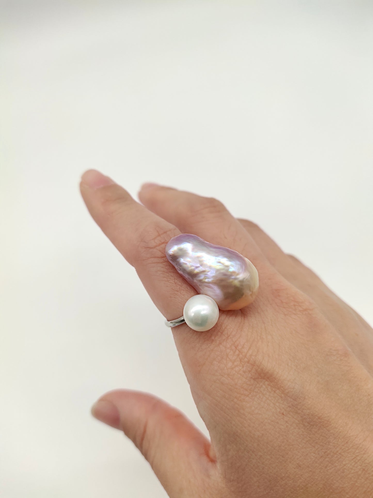 double pearls ring