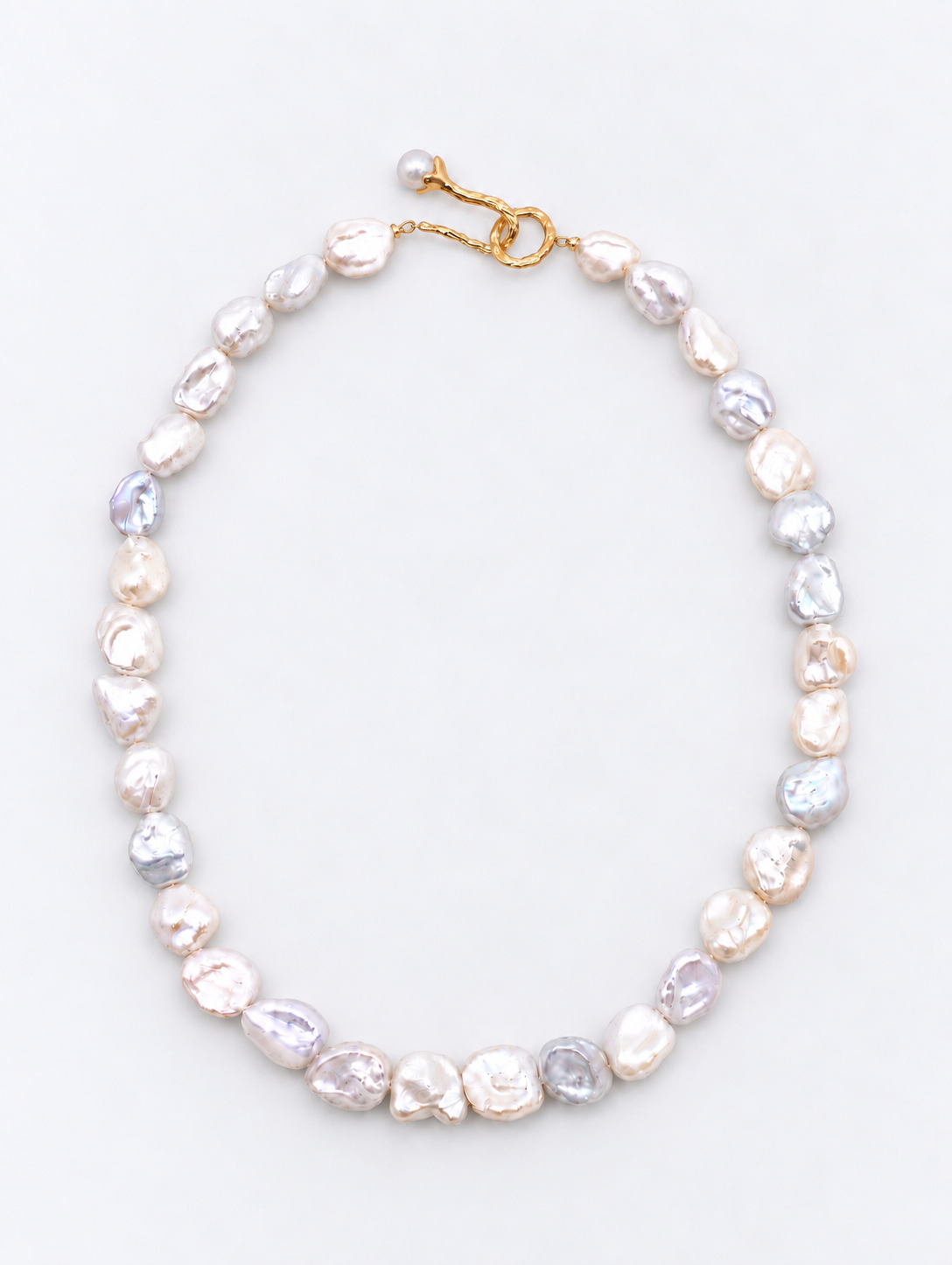 WHITE FRESHWATER KESHI PEARL NECKLACE