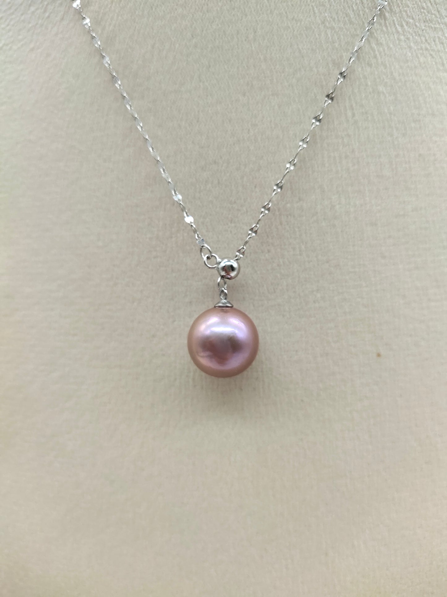 NATURAL ROUND PINK  PEARL ADJUSTABLE Y-NECKLACE