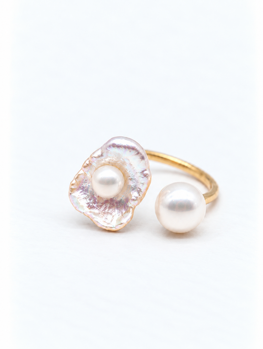 TOI ET MOI (YOU & ME) RING- KESHI PEARL