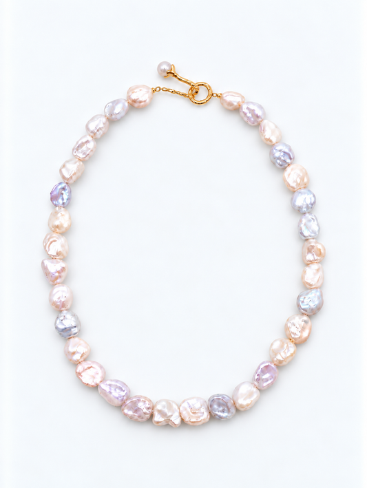 WHITE FRESHWATER KESHI PEARL NECKLACE