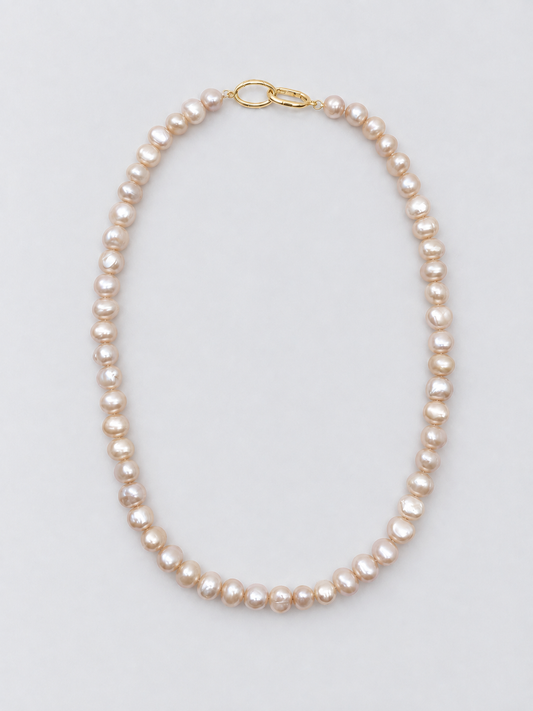 CHAMPAGNE COLOUR PEARL NECKLACE