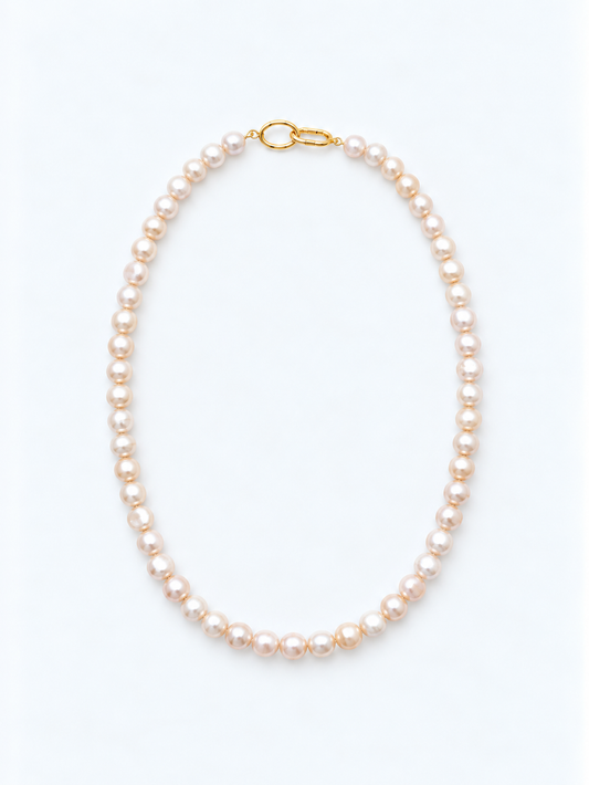 CHAMPAGNE COLOUR PEARL NECKLACE