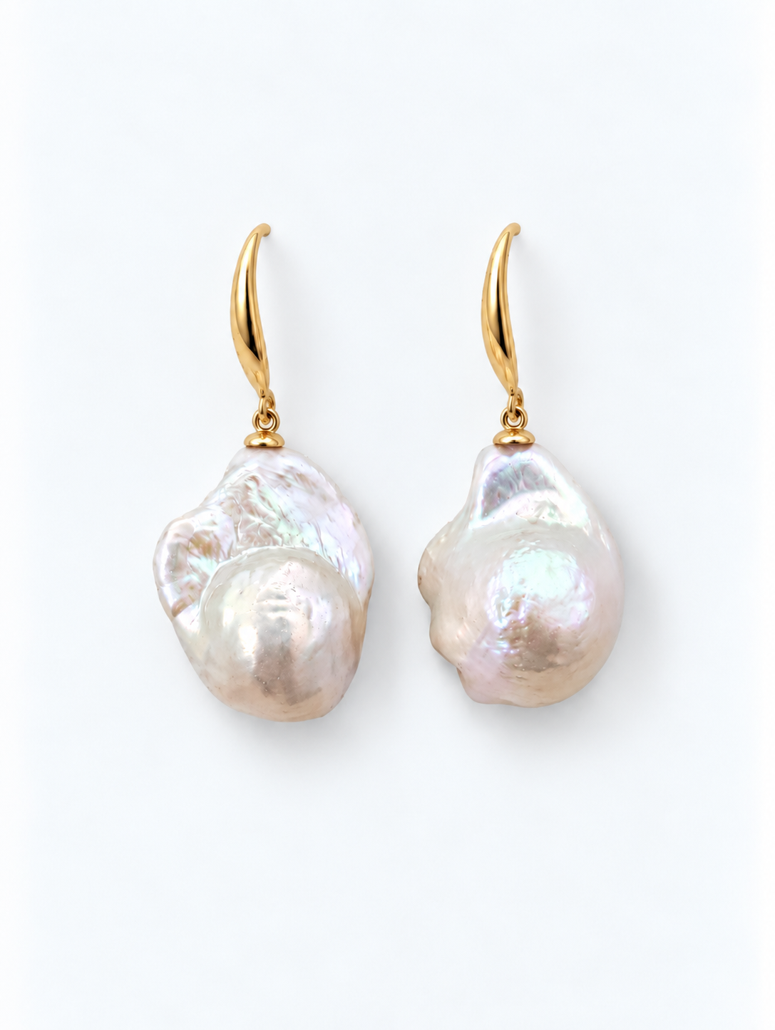 CLASSIC WHITE BAROQUE PEARL EARRINGS