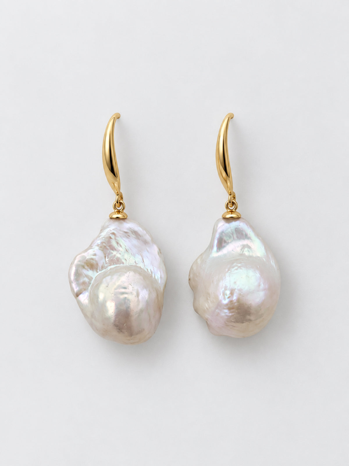 CLASSIC WHITE BAROQUE PEARL EARRINGS