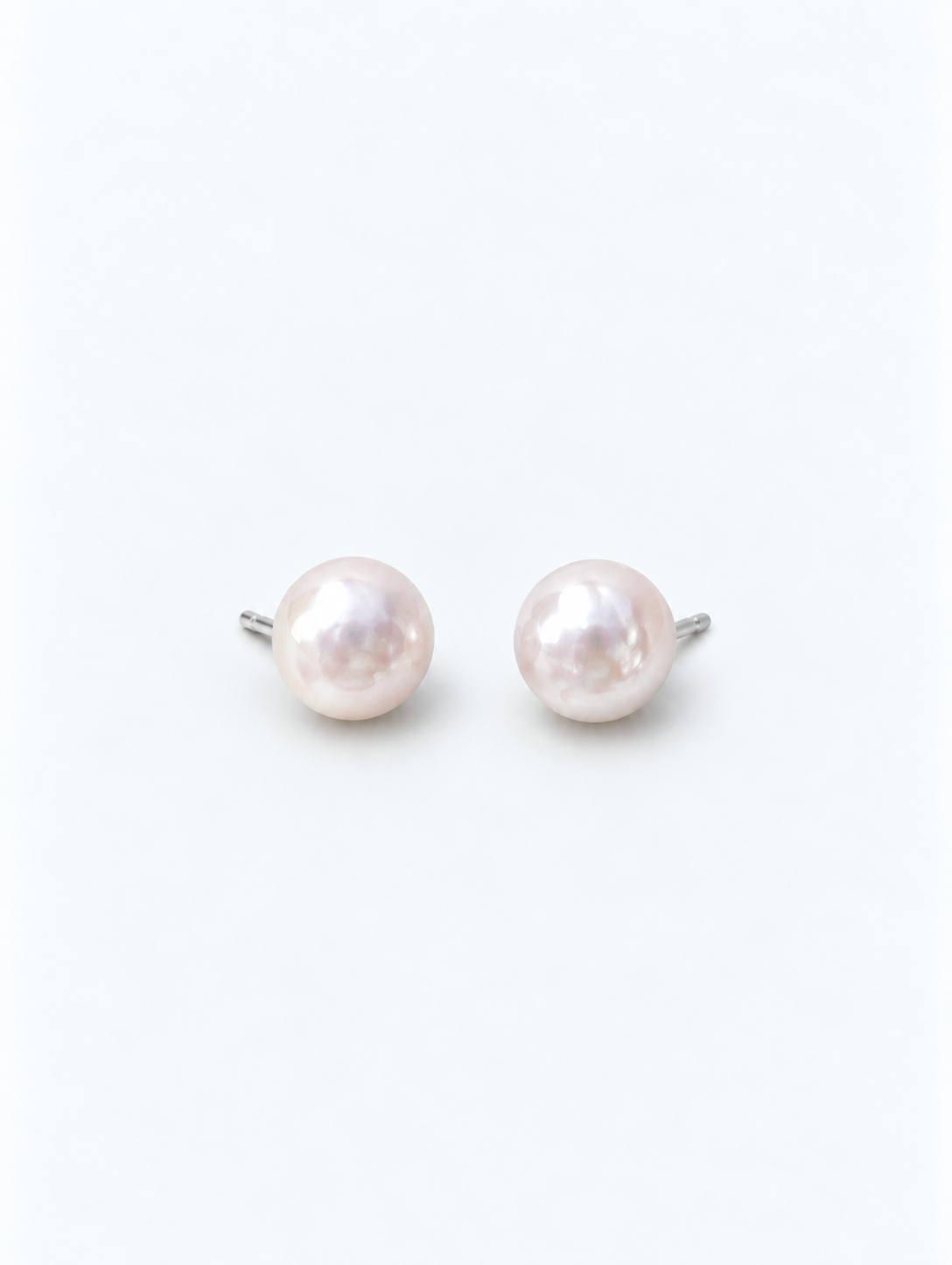 EVERYDAY BUTTON PEARL EARRINGS - LIGHT PINK