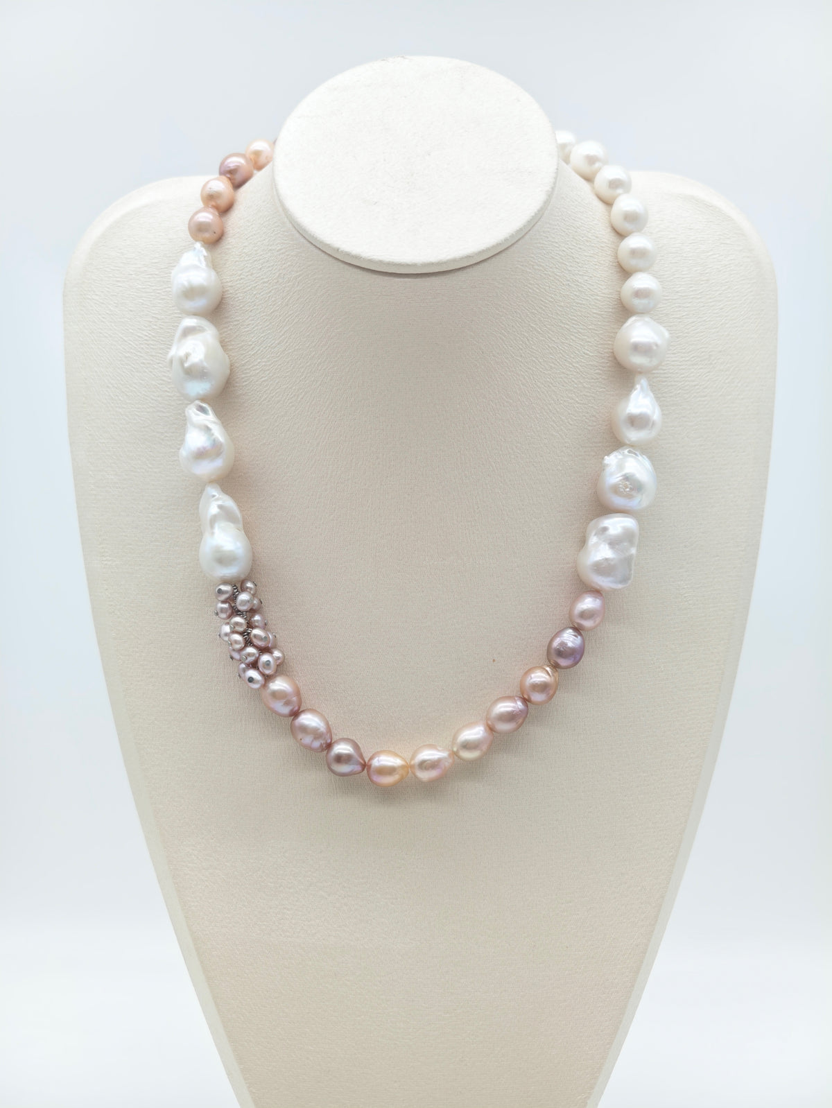 IRIDESCENT FRESHWATER BAROQUE PEARL NACKLACE