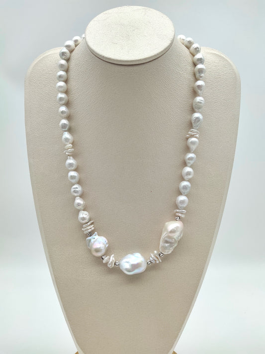 LARGE BAROQUE PEARL NECKLACE