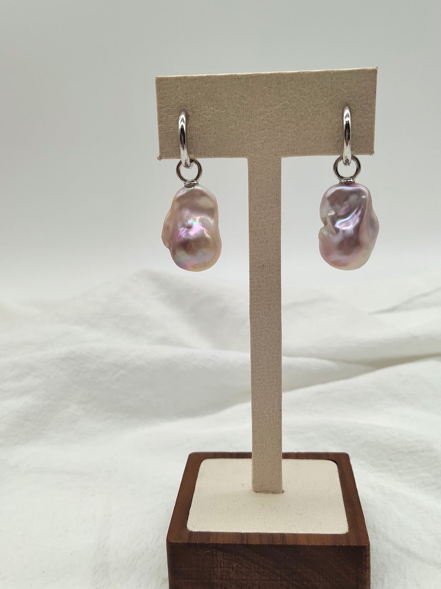 LARGE COLOURFUL BAROQUE PEARL EARRINGS