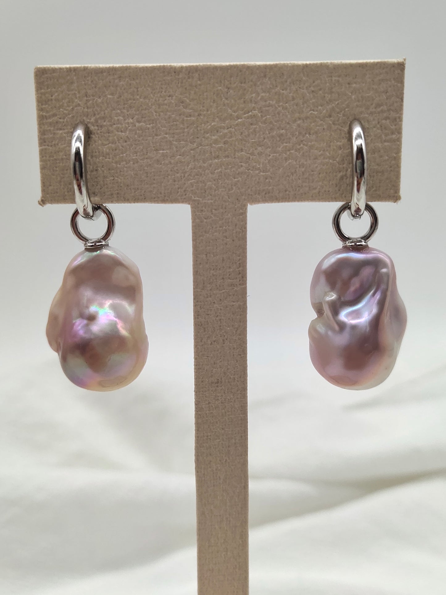 LARGE COLOURFUL BAROQUE PEARL EARRINGS