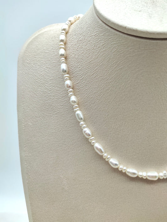 CLASSIC RICE PEARL NECKLACE