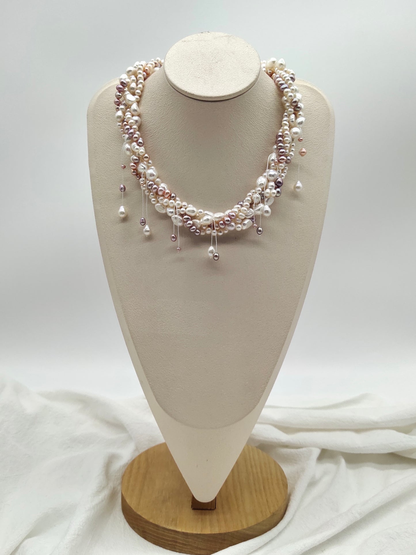 BRAIDED PEARL NECKLACE