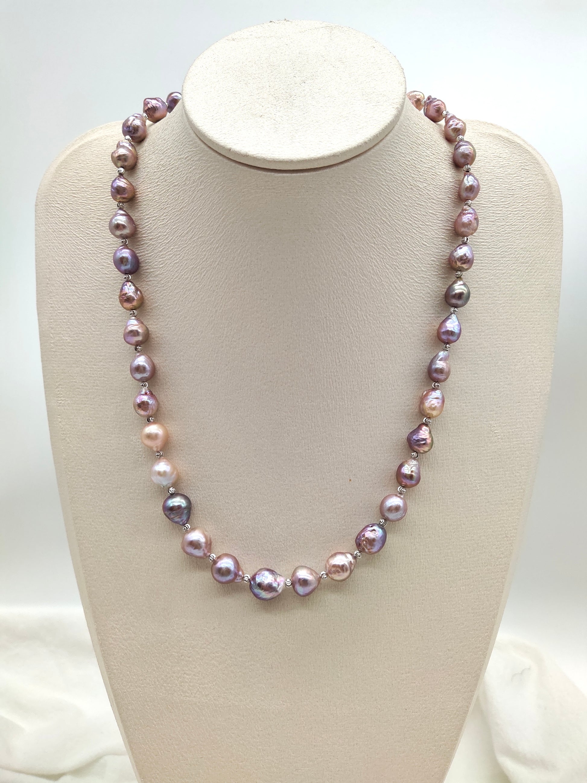 IRIDESCENT RIPPLE FRESHWATER PEARL NECKLACE