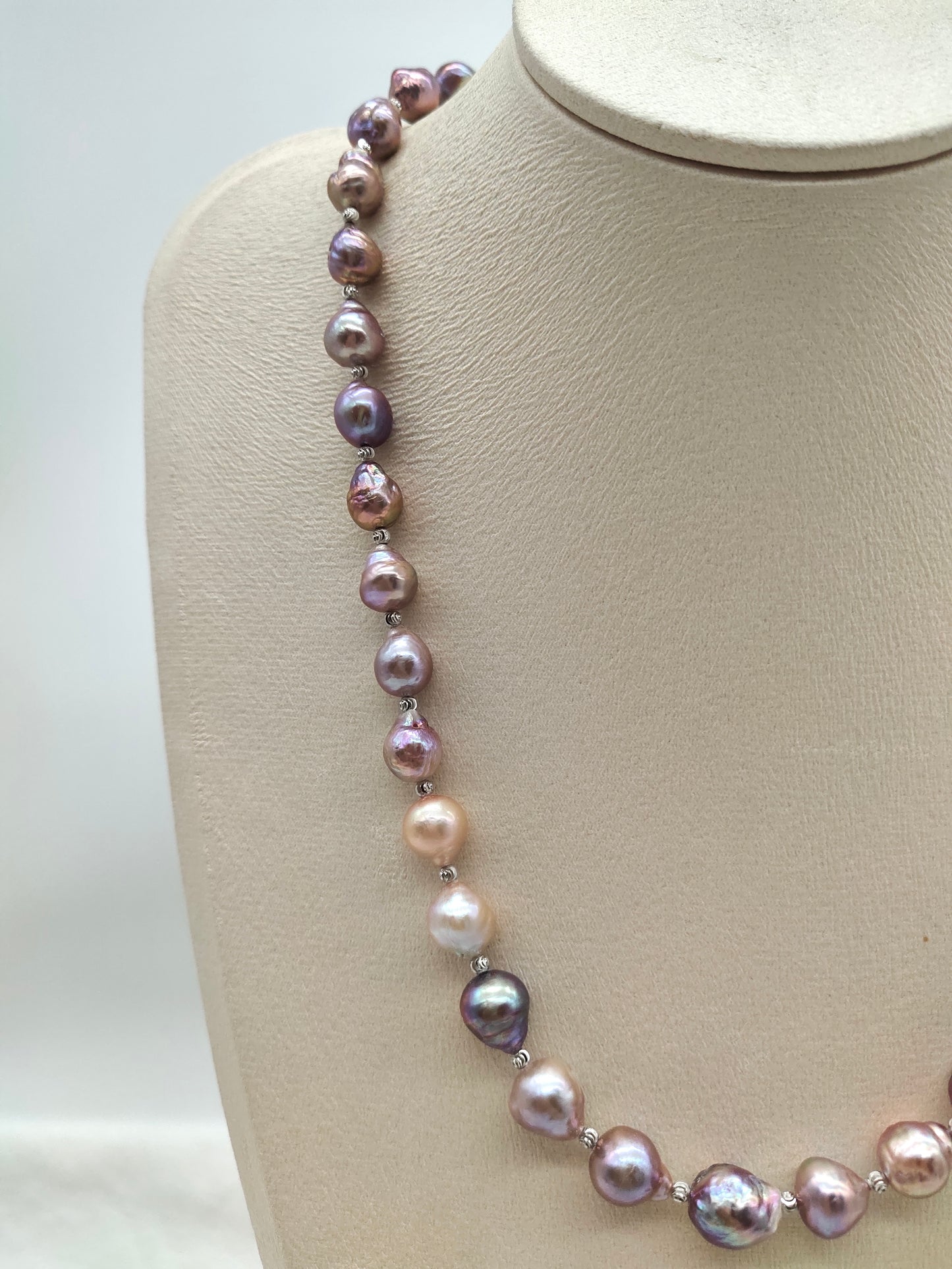 IRIDESCENT RIPPLE FRESHWATER PEARL NECKLACE