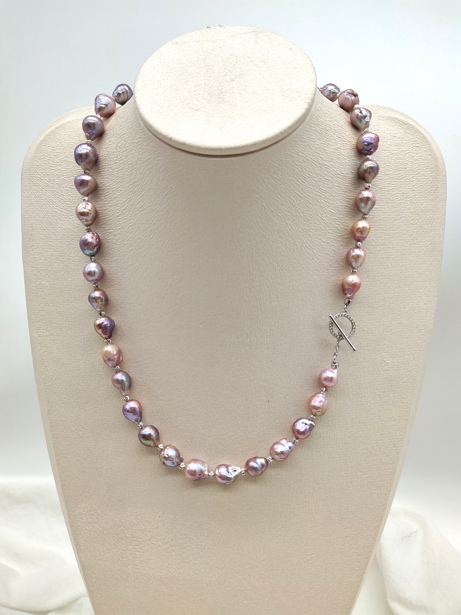 IRIDESCENT RIPPLE FRESHWATER PEARL NECKLACE