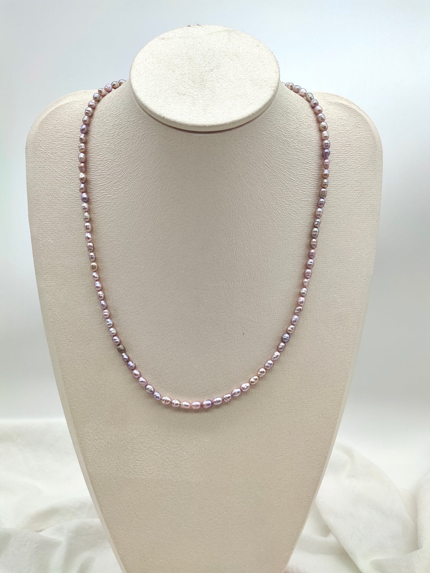 CUSTOM MADE TWO-TONE PEARL DROP EARRINGS AND NECKLACE