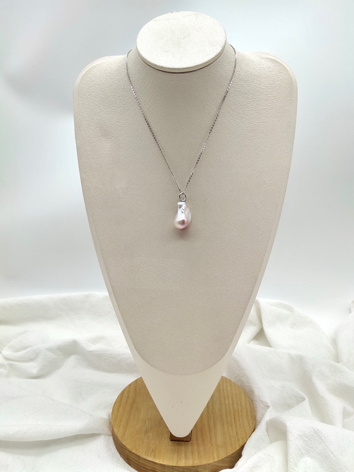 NATURAL PINK LARGE BAROQUE PEARL EARRINGS