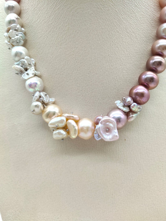 CUSTOM MADE GRADIENT PEARL NACKLACE