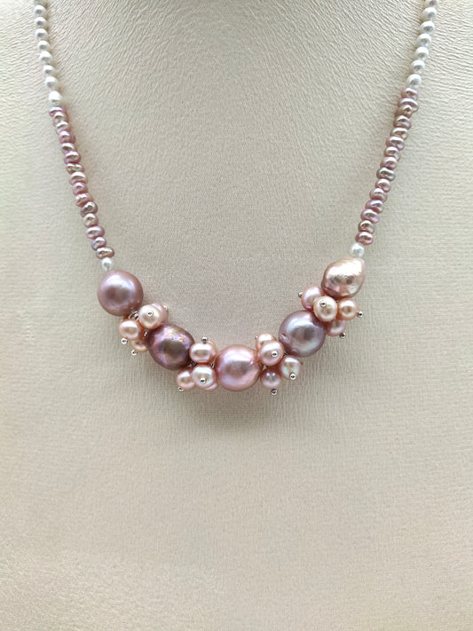  BLOOMING FLOWER PEARL NECKLACE