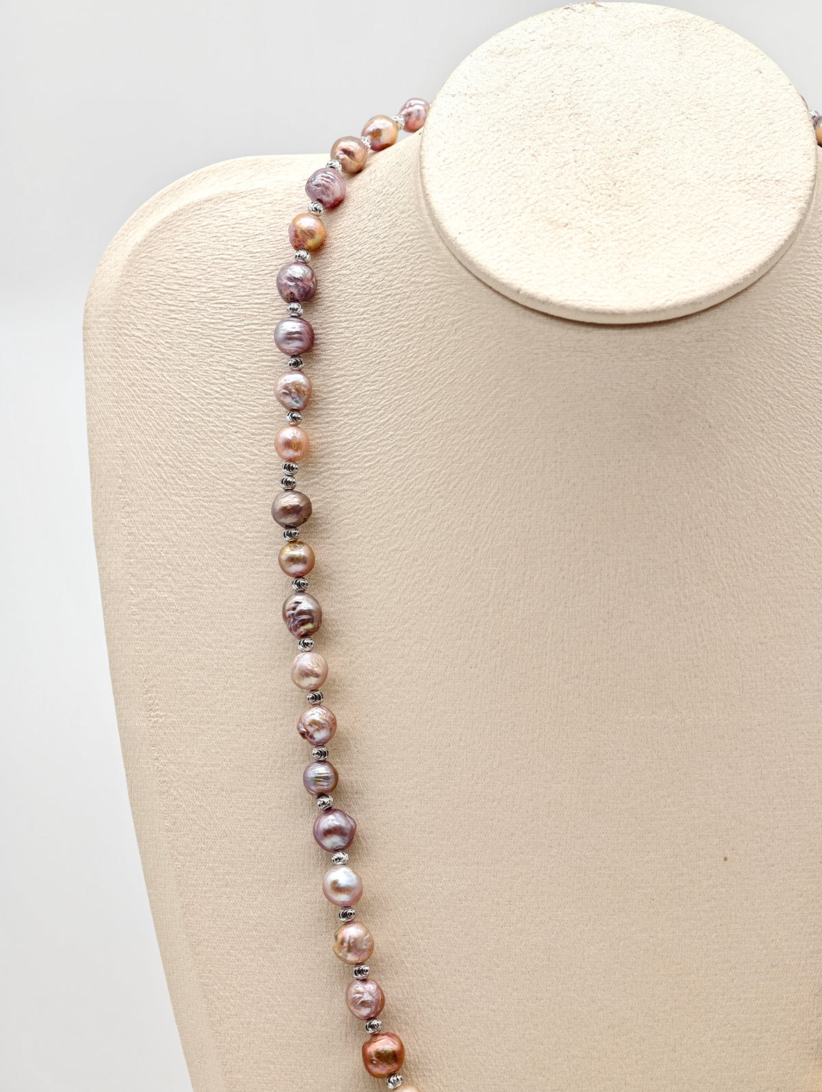 IRIDESCENT RIPPLE FRESHWATER PEARL NECKLACE
