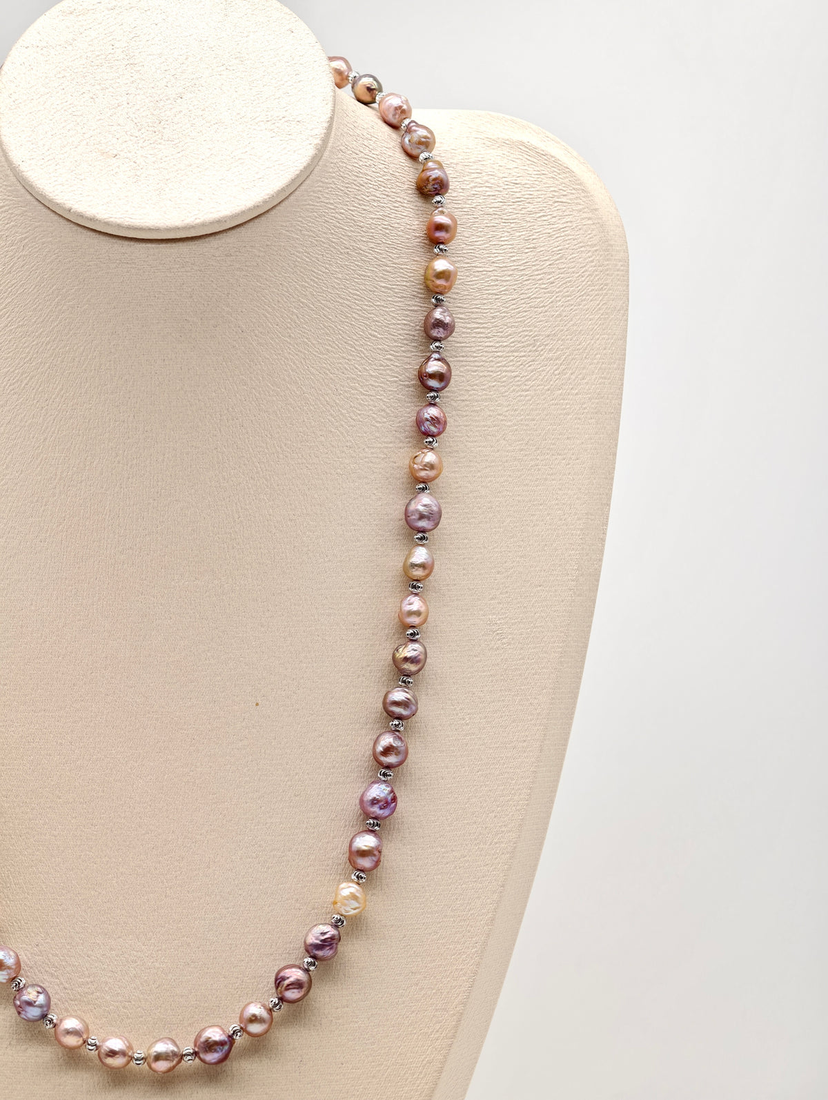 IRIDESCENT RIPPLE FRESHWATER PEARL NECKLACE