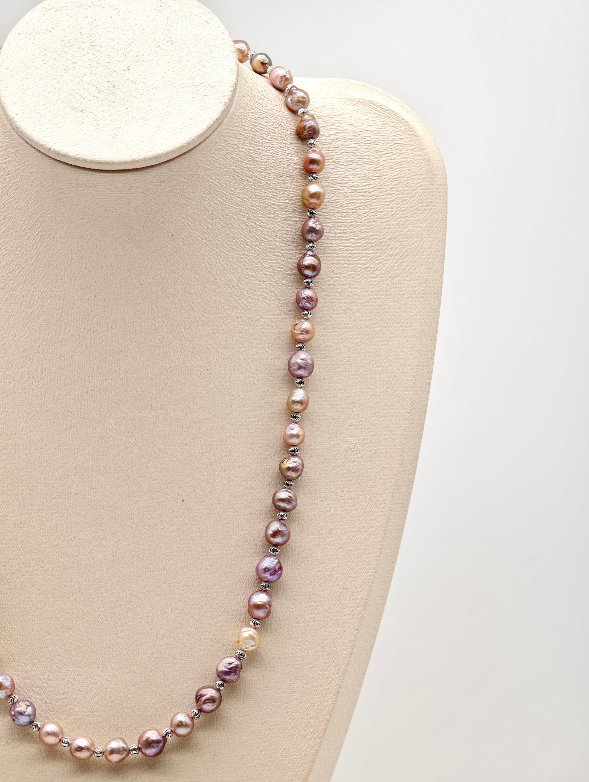 IRIDESCENT RIPPLE FRESHWATER PEARL NECKLACE