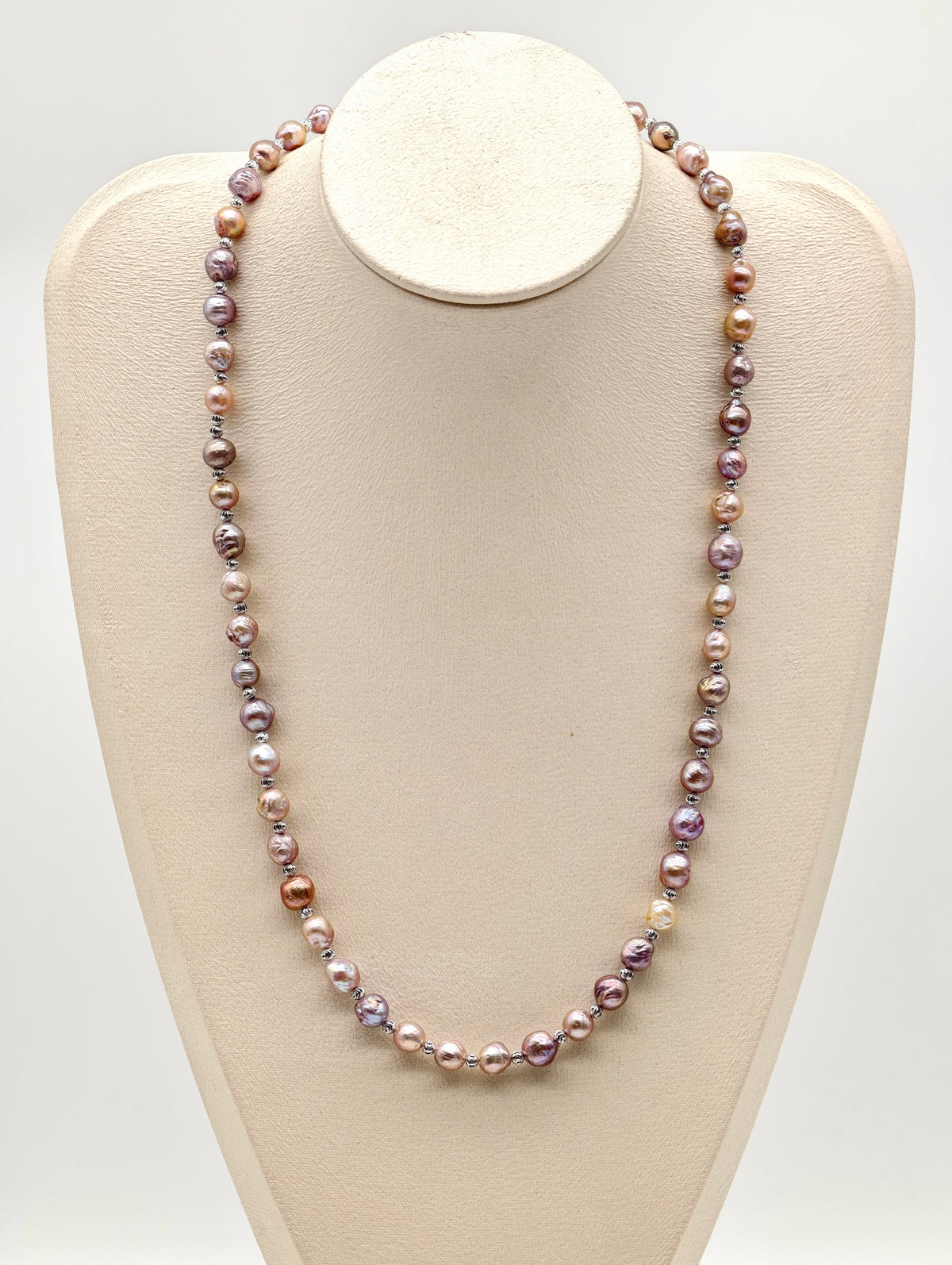 IRIDESCENT RIPPLE FRESHWATER PEARL NECKLACE