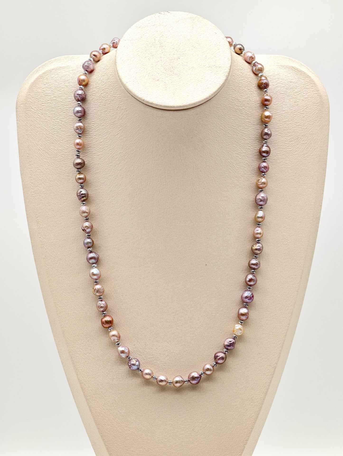 IRIDESCENT RIPPLE FRESHWATER PEARL NECKLACE