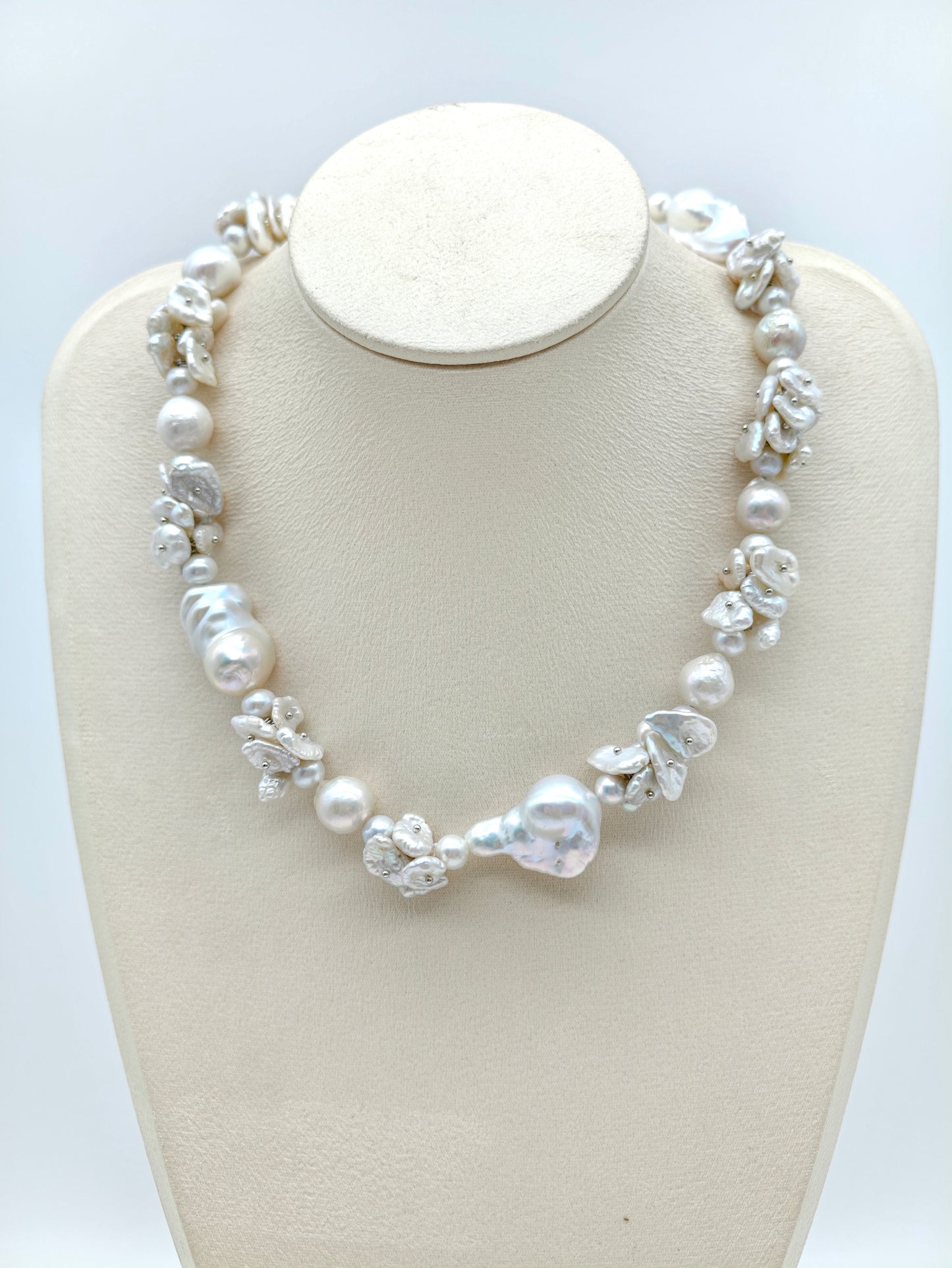 LARGE KESHI BAROQUE PEARL NECKLACE