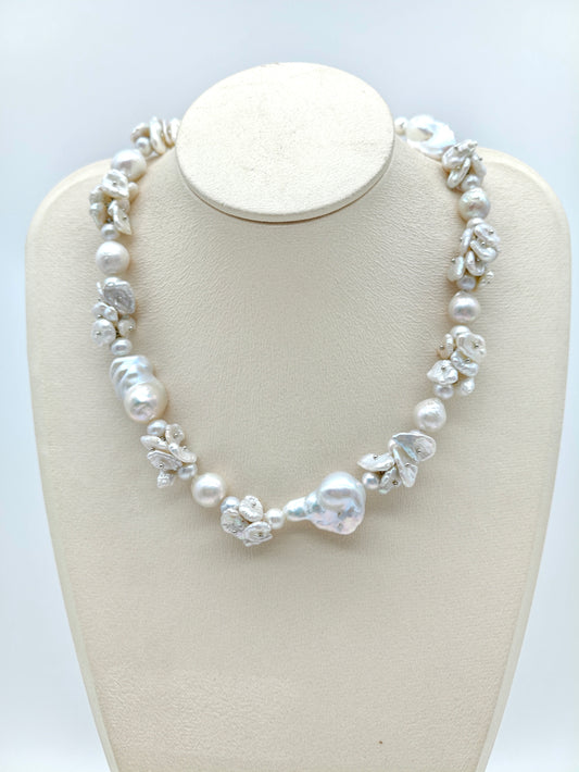 LARGE KESHI BAROQUE PEARL NECKLACE