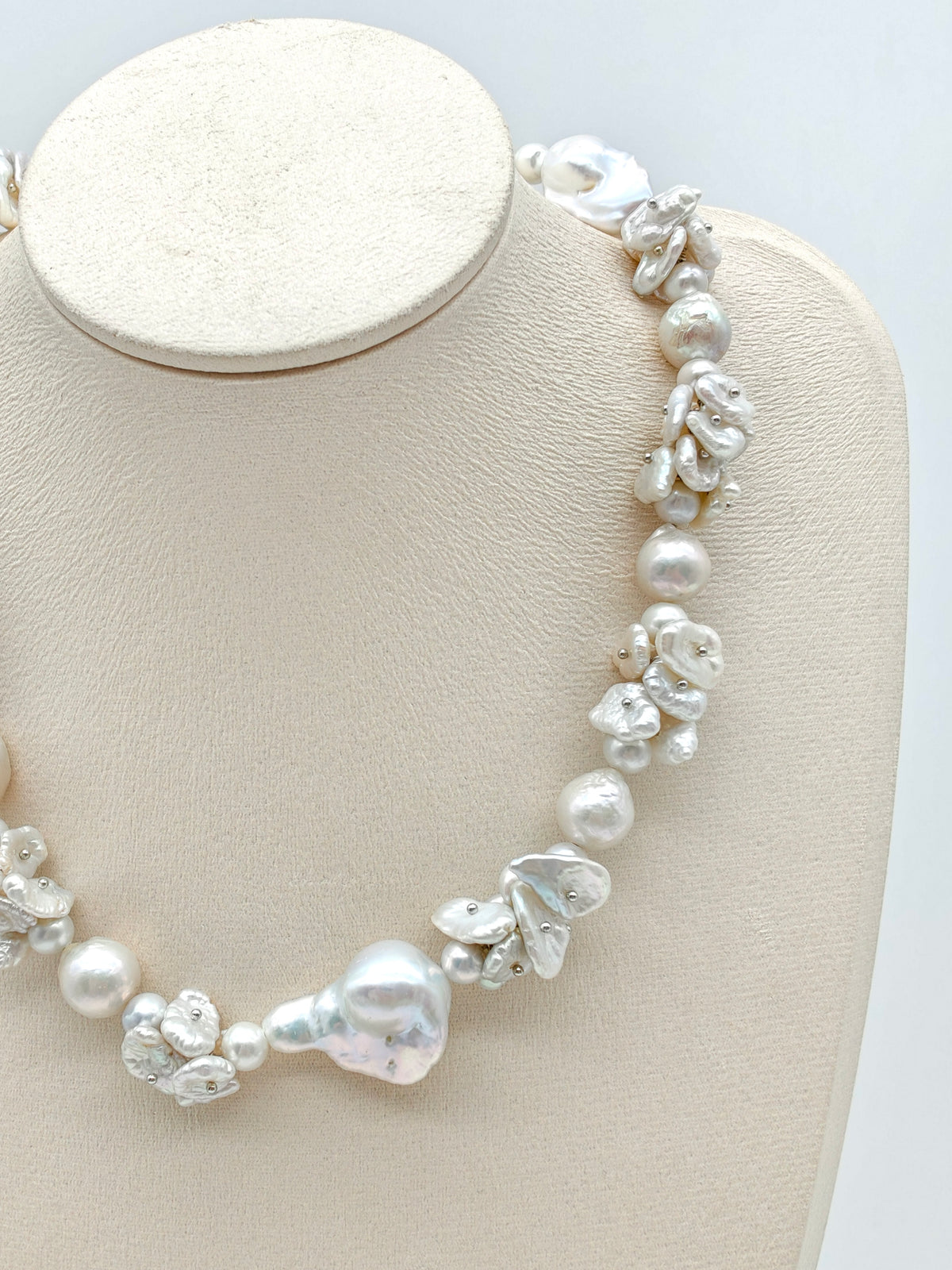 LARGE KESHI BAROQUE PEARL NECKLACE
