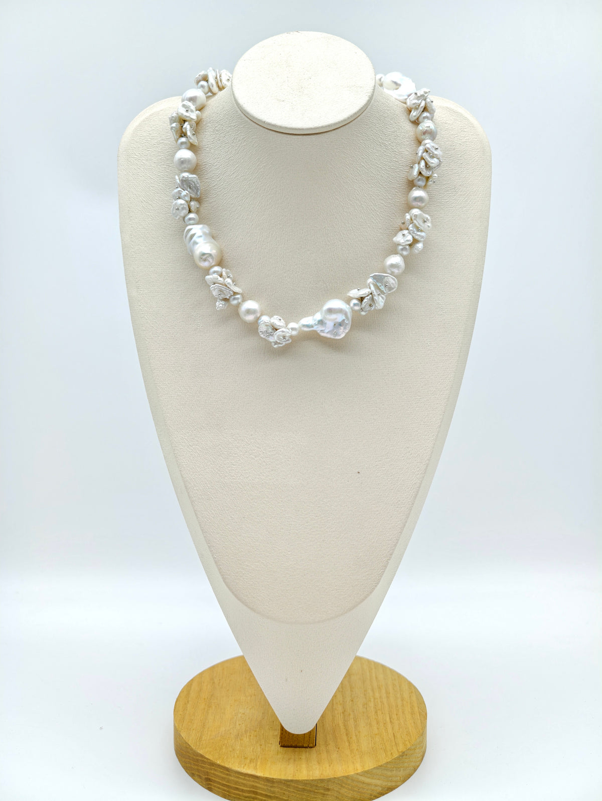 LARGE KESHI BAROQUE PEARL NECKLACE