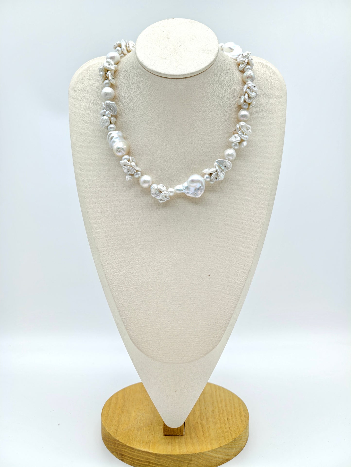 LARGE KESHI BAROQUE PEARL NECKLACE