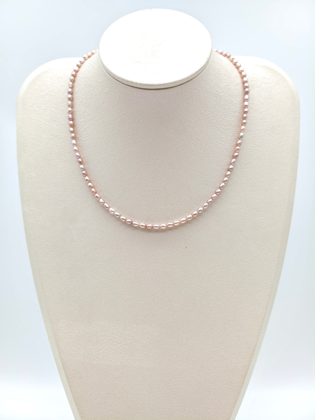 PEACH COLOUR BABY RICE PEARL NECKLACE