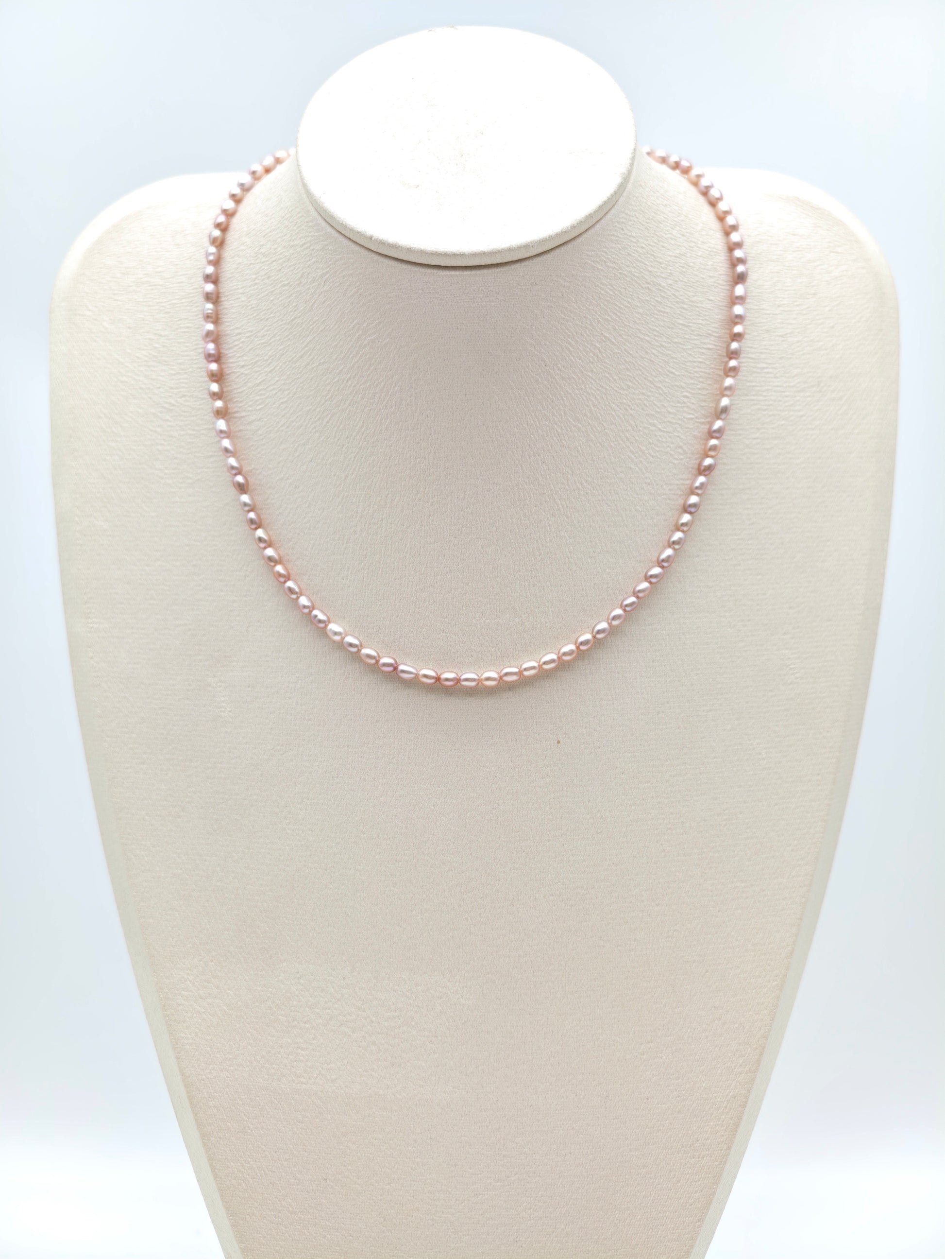 PEACH COLOUR BABY RICE PEARL NECKLACE