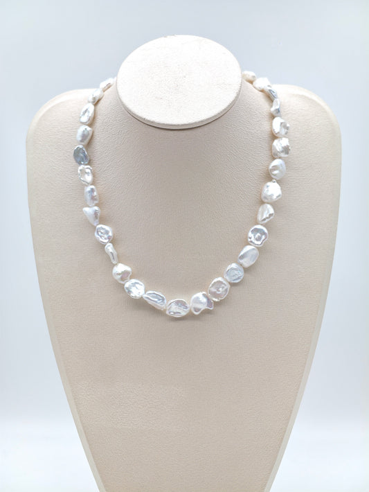 WHITE FRESHWATER KESHI PEARL NECKLACE