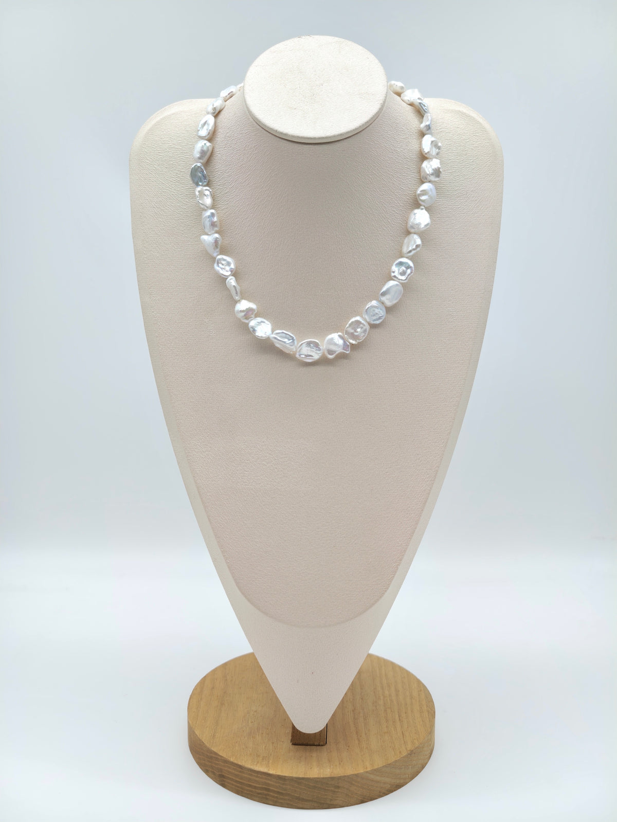 WHITE FRESHWATER KESHI PEARL NECKLACE